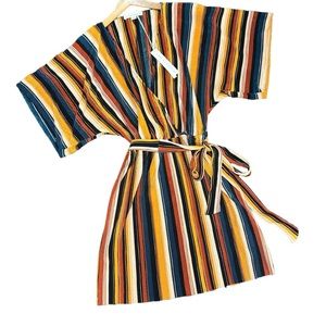 LOVESTITCH WRAP DRESS - multi color - Medium